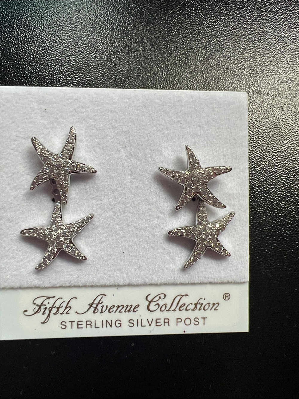Fifth Avenue Collection Silver Starfish Drop Earrings